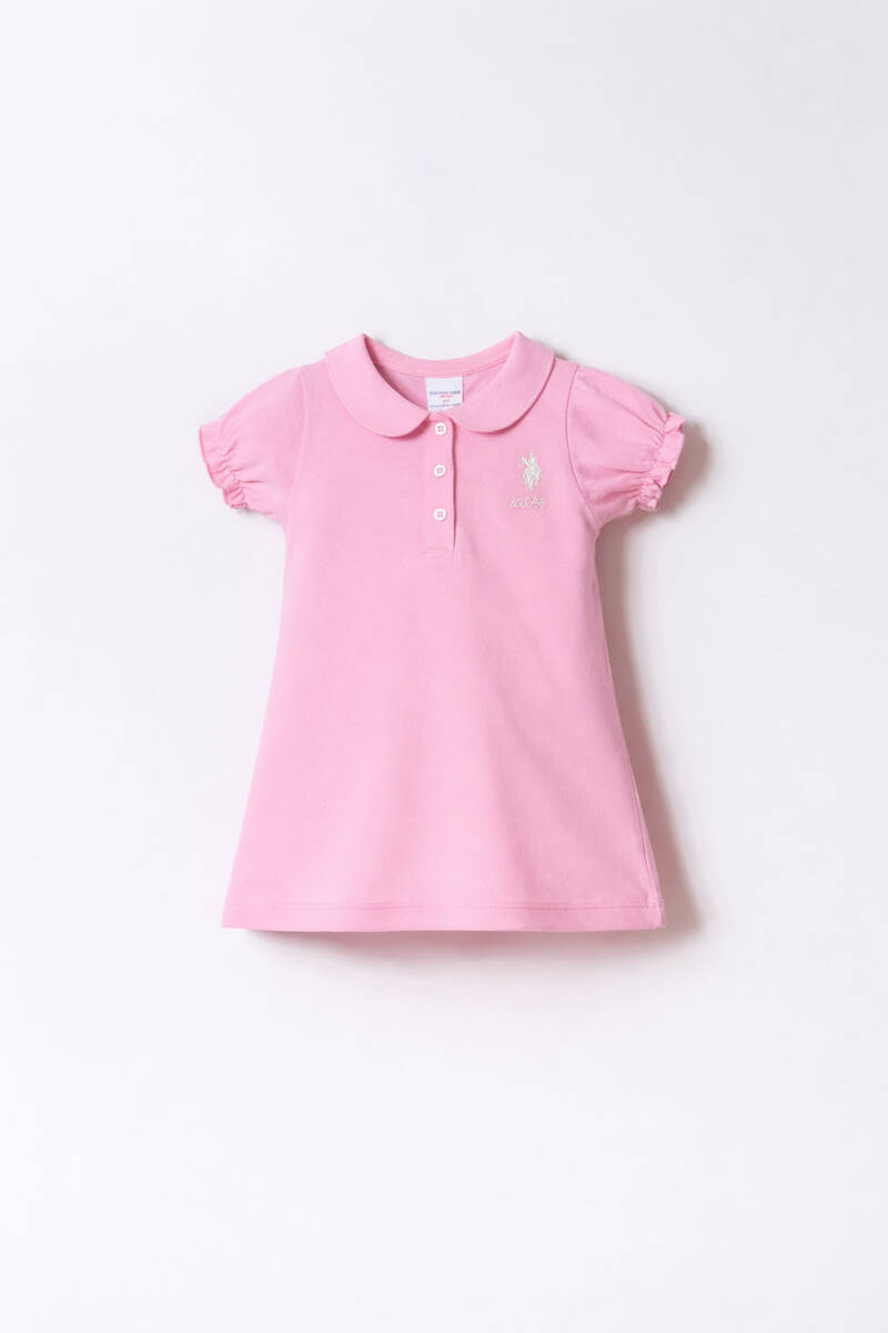 U.S. Polo Assn. Kız Bebek Pembe Elbise