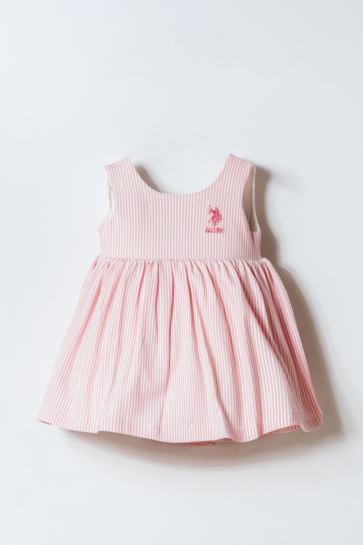 U.S. Polo Assn. Kız Bebek Pembe Elbise