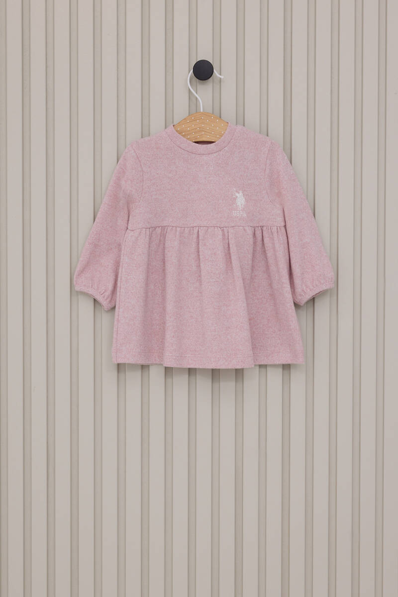 U.S. Polo Assn. Kız Bebek Mor Elbise