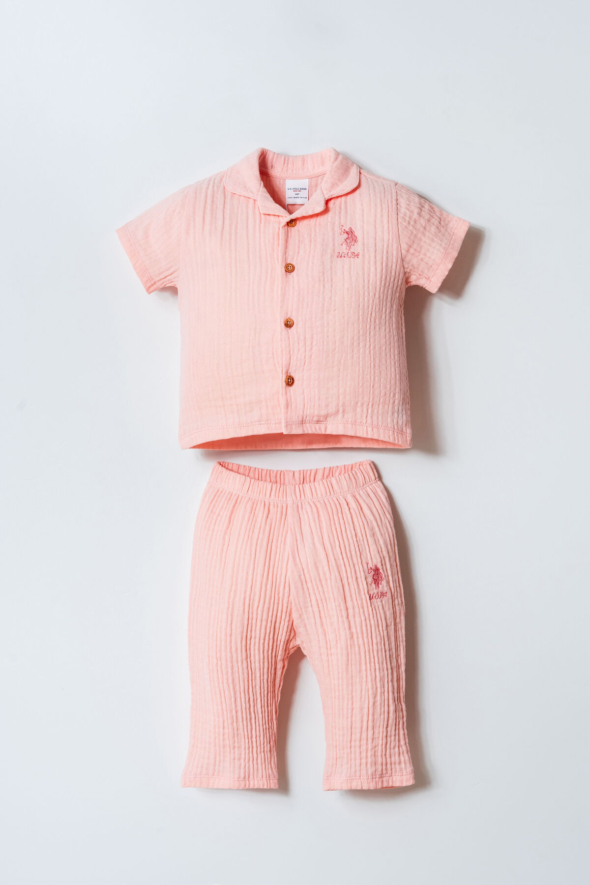 U.S. Polo Assn. Kız Bebek Turuncu Takım