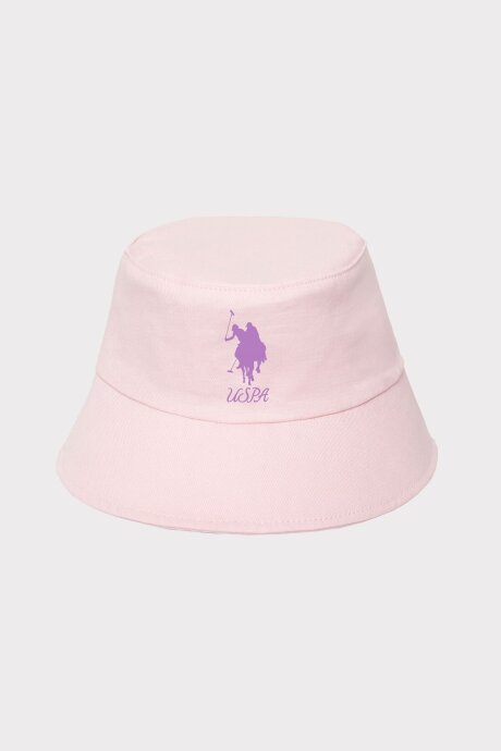 U.S. Polo Assn. Kız Bebek %100 Pamuk Nakışlı Yazlık Regular Fit Pembe Şapka USB3044-C-V2