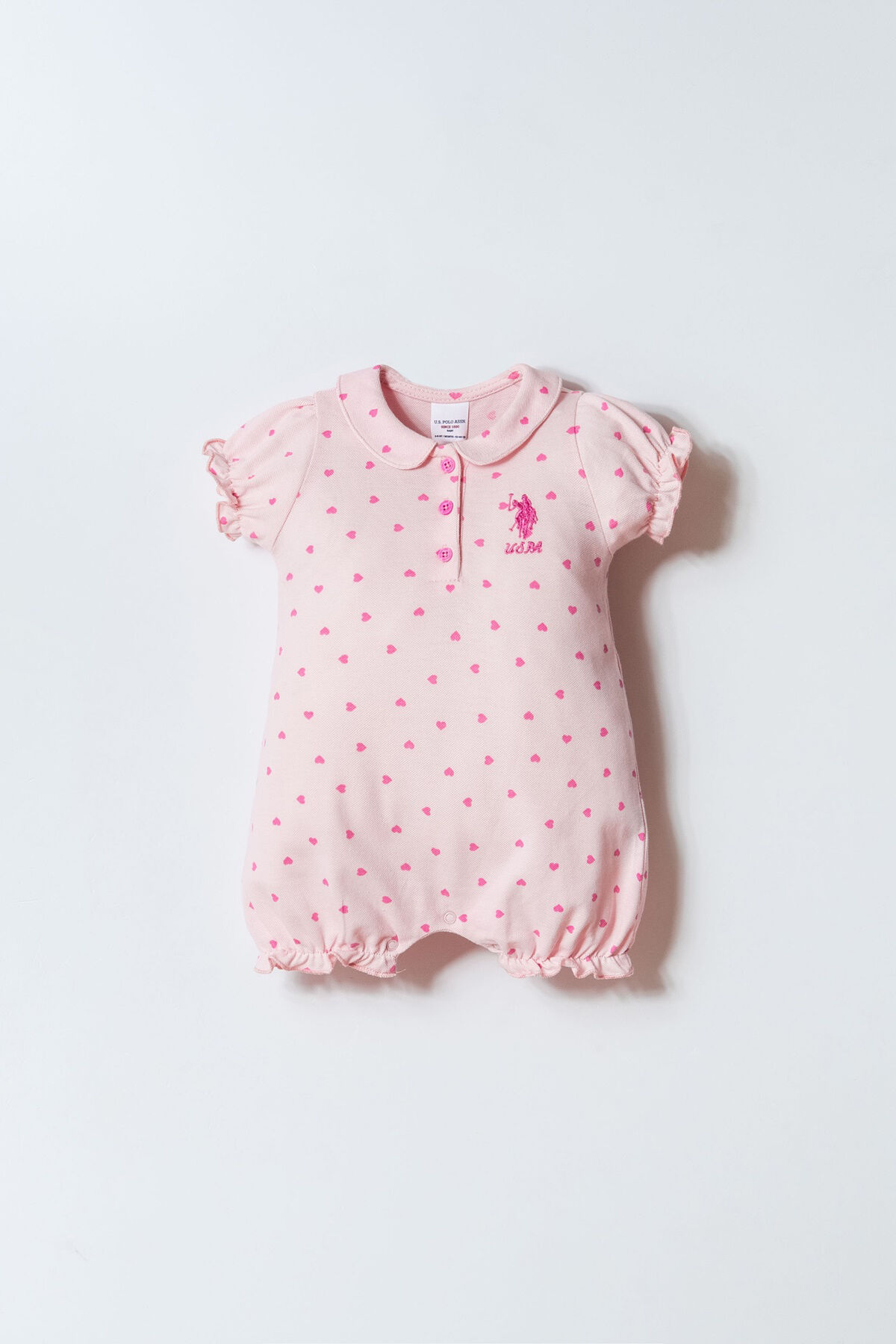 U.S. Polo Assn. Kız Bebek Pembe Tulum