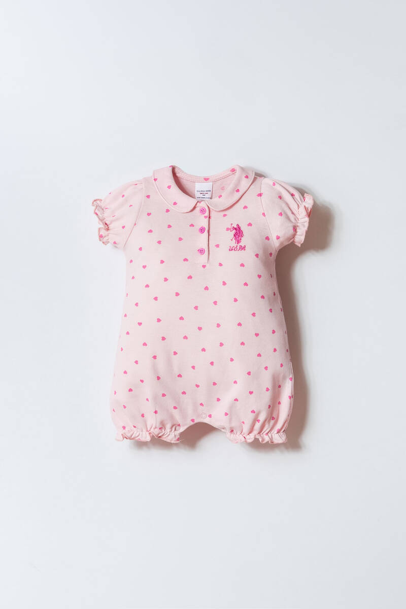 U.S. Polo Assn. Kız Bebek Pembe Tulum
