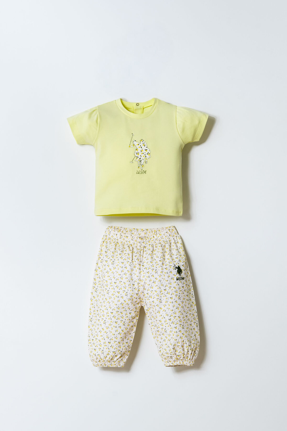 U.S. Polo Assn. Kız Bebek Sarı Bebek Takım