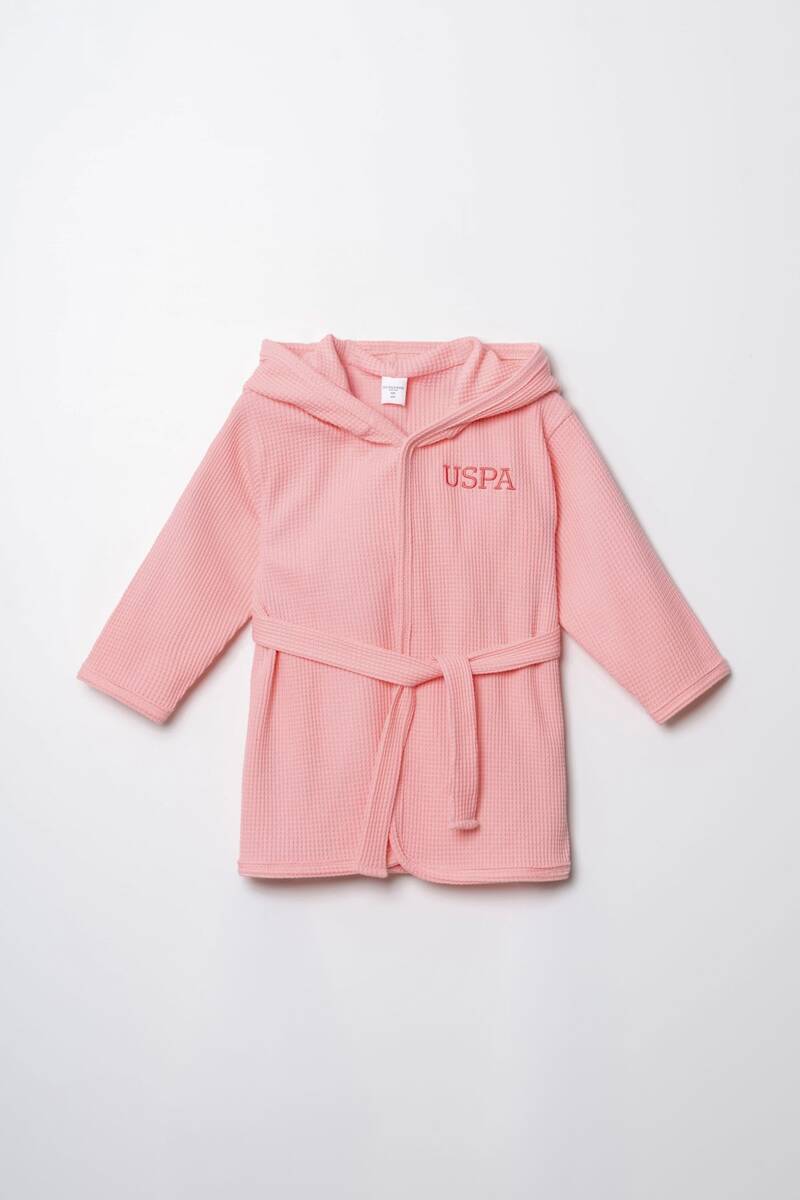 U.S Polo Assn. Kız Bebek Pembe Bornoz