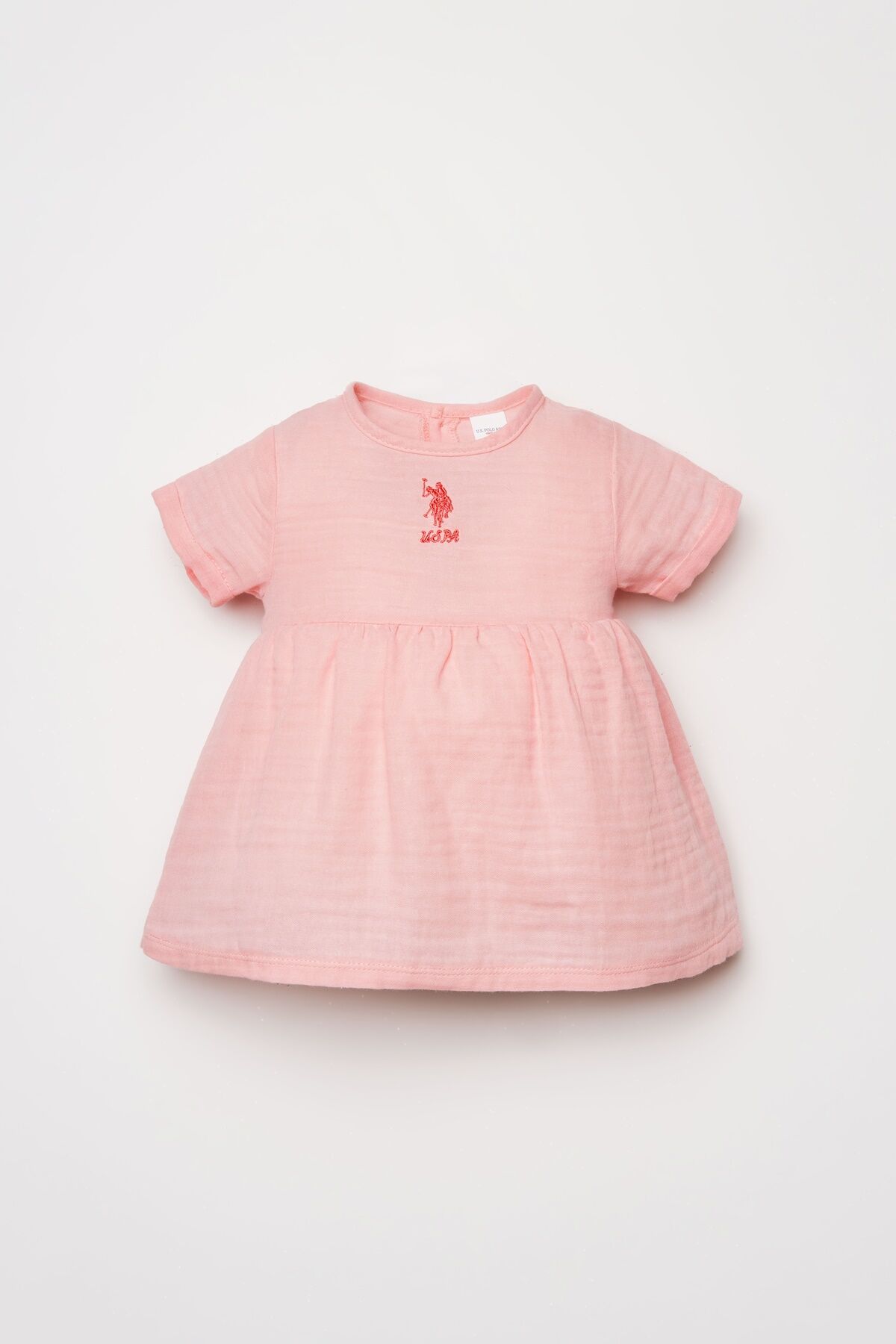 U.S Polo Assn. Kız Bebek Pembe Elbise