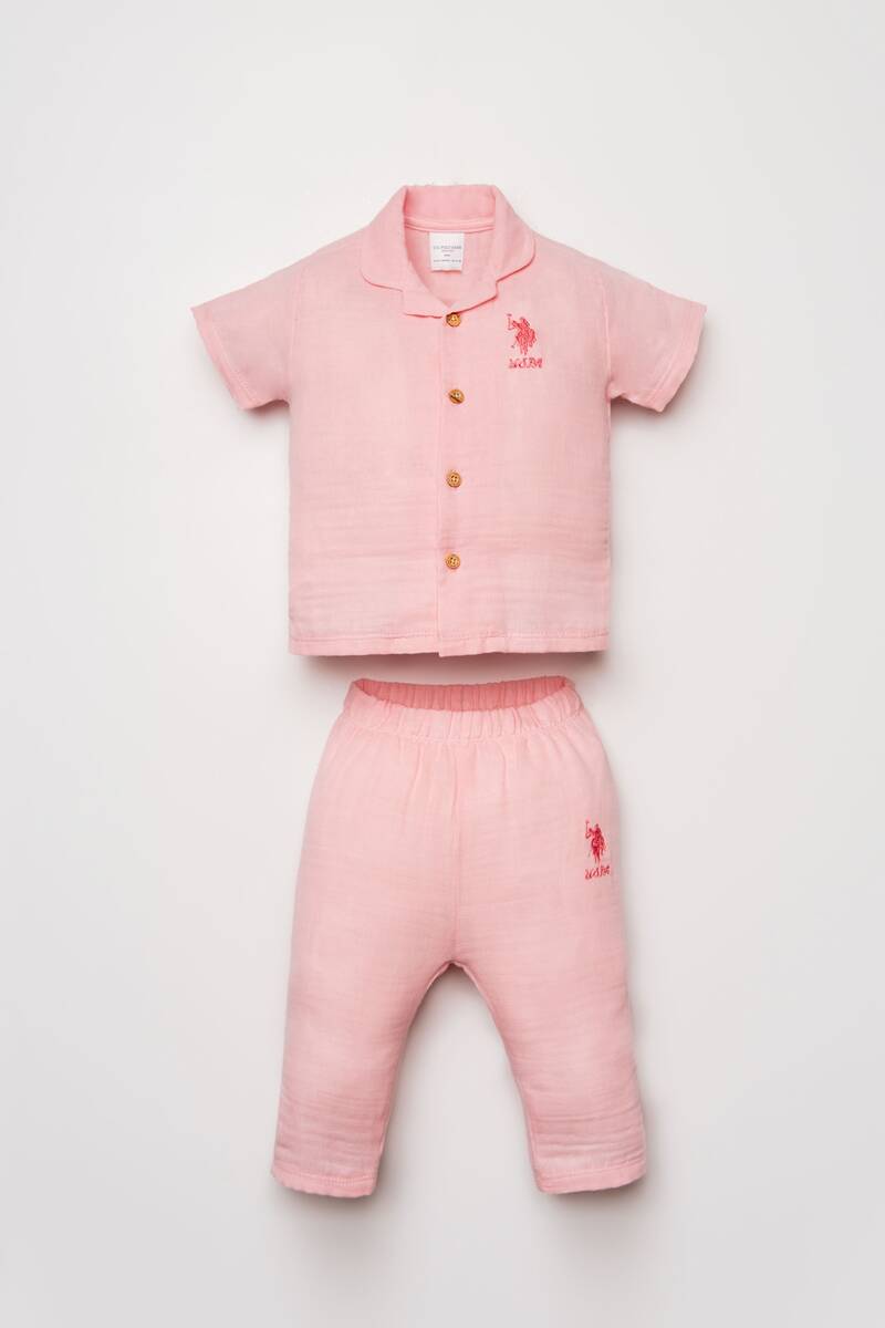 U.S Polo Assn. Kız Bebek Pembe Takım