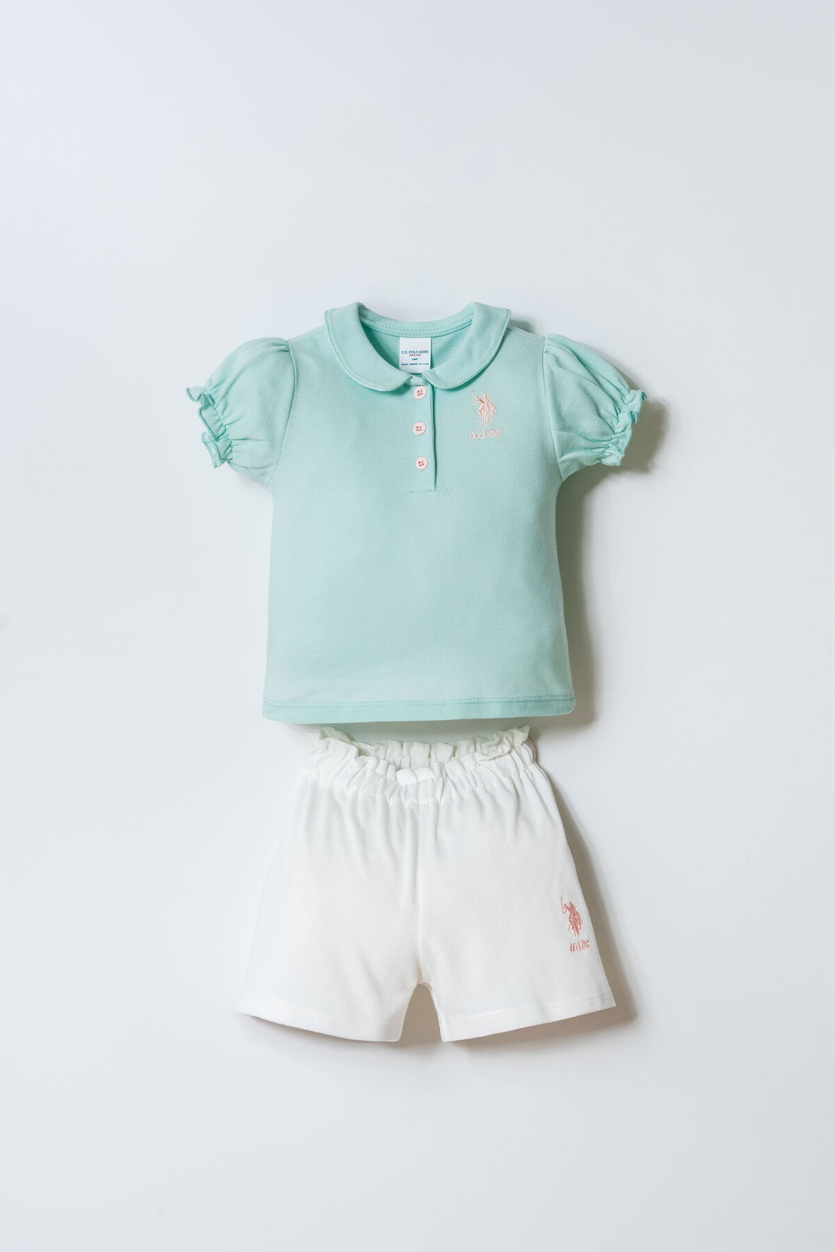 U.S. Polo Assn. Kız Bebek Yeşil Şort Takım