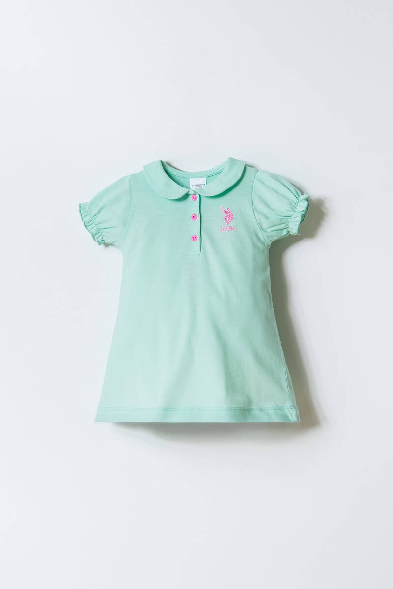 U.S. Polo Assn. Kız Bebek Yeşil Elbise