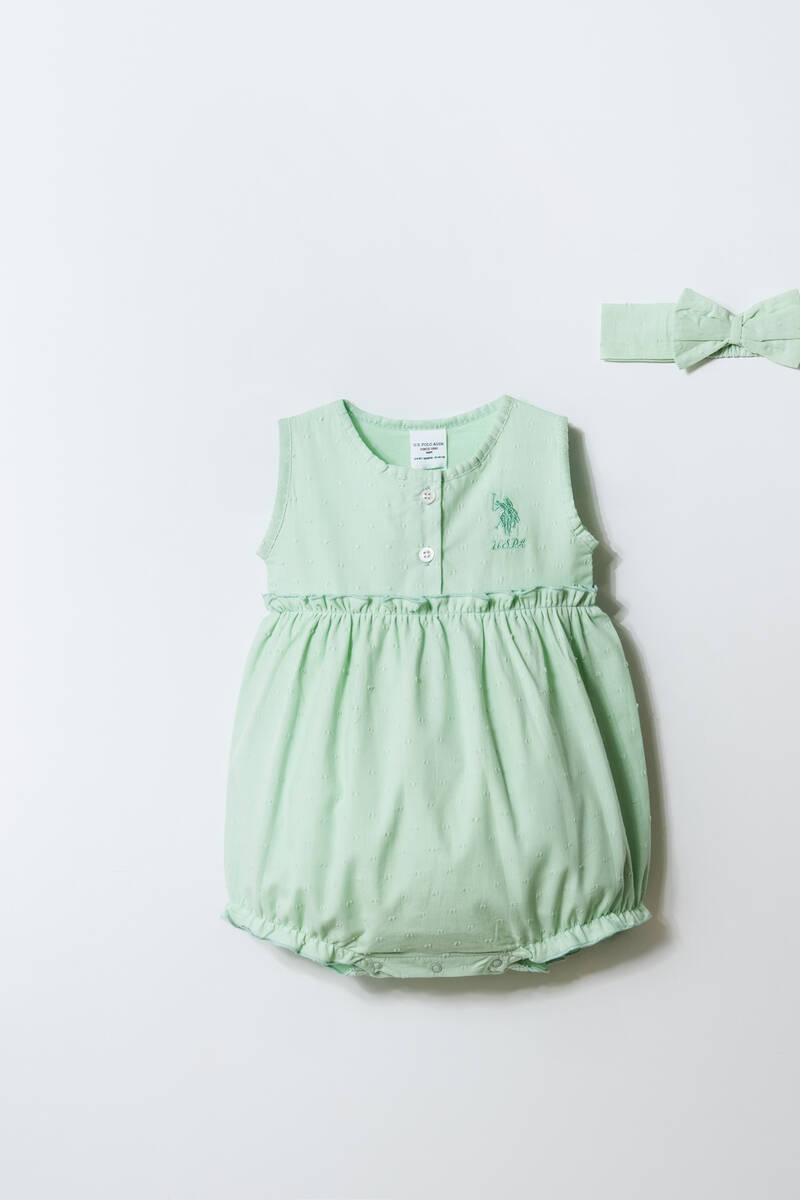U.S. Polo Assn. Kız Bebek Yeşil Tulum