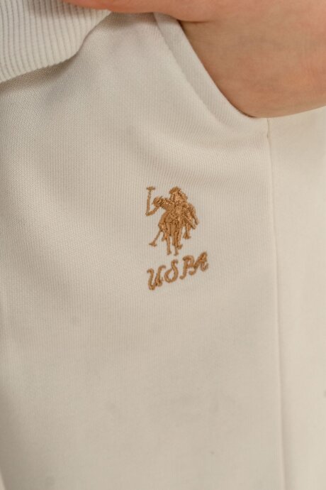 U.S. Polo Assn. Kız Çocuk Baskılı Beyaz Uzun Kol Eşofman Takımı US2716-C-V1 - 7