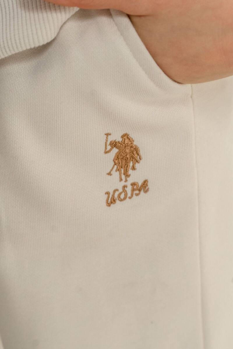 U.S. Polo Assn. Kız Çocuk Baskılı Beyaz Uzun Kol Eşofman Takımı US2716-C-V1 - 7