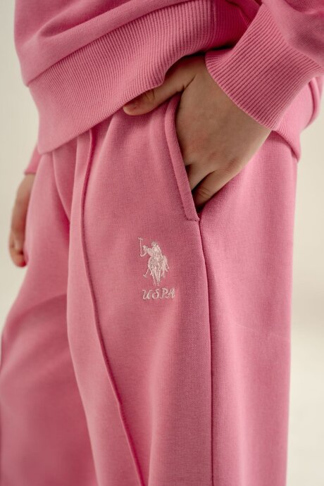 U.S. Polo Assn. Kız Çocuk Baskılı Mor Uzun Kol Eşofman Takımı US2731-C-V3 - 5