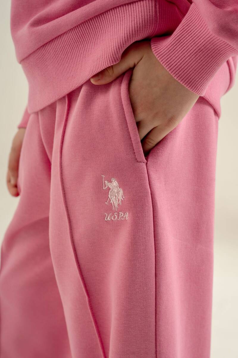 U.S. Polo Assn. Kız Çocuk Baskılı Mor Uzun Kol Eşofman Takımı US2731-C-V3 - 5