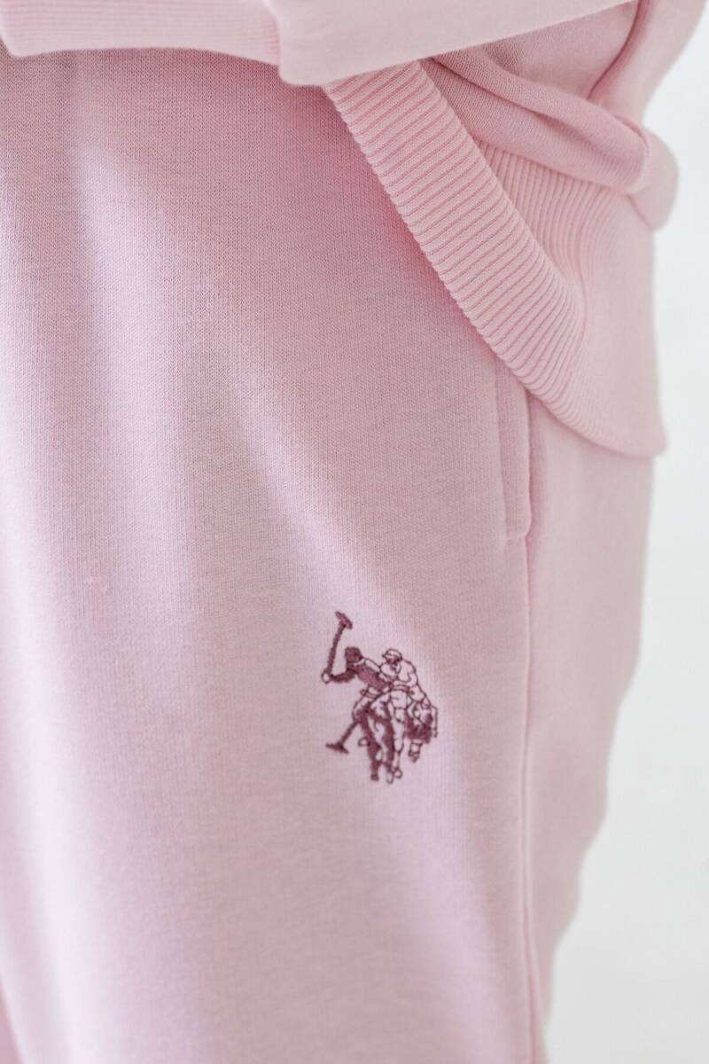 U.S. Polo Assn. Kız Çocuk Baskılı Pembe Uzun Kol Eşofman Takımı US2704-C-V1 - 5