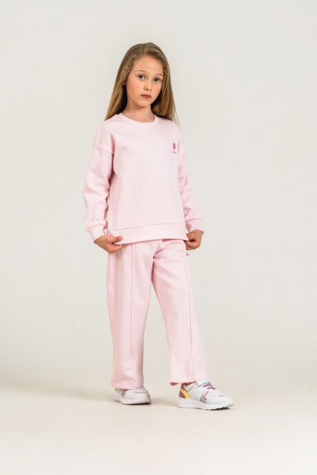 U.S. Polo Assn. Kız Çocuk Baskılı Pembe Uzun Kol Eşofman Takımı US2707-C-V1 - 6