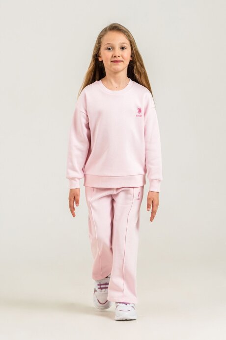 U.S. Polo Assn. Kız Çocuk Baskılı Pembe Uzun Kol Eşofman Takımı US2707-C-V1 - 7