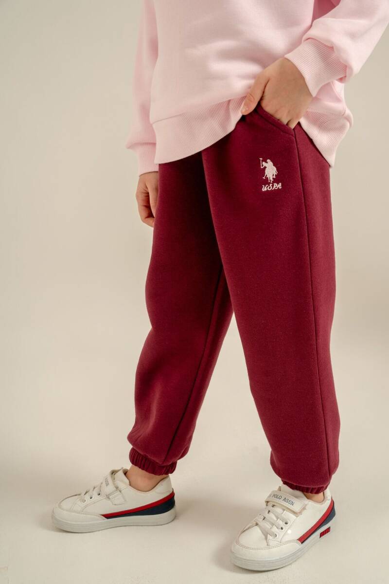 U.S. Polo Assn. Kız Çocuk Baskılı Pembe Uzun Kol Eşofman Takımı US2711-C-V2 - 5