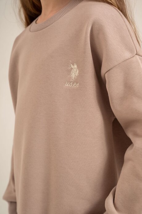 U.S. Polo Assn. Kız Çocuk Baskılı Sarı Uzun Kol Eşofman Takımı US2707-C-V3 - 3