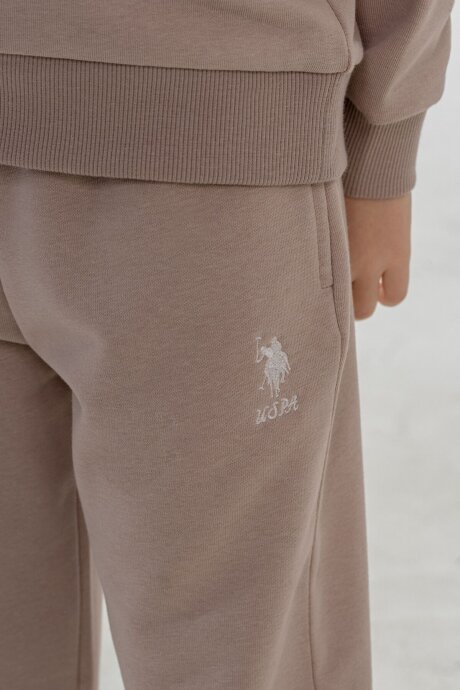 U.S. Polo Assn. Kız Çocuk Baskılı Sarı Uzun Kol Eşofman Takımı US2718-C-V3 - 3