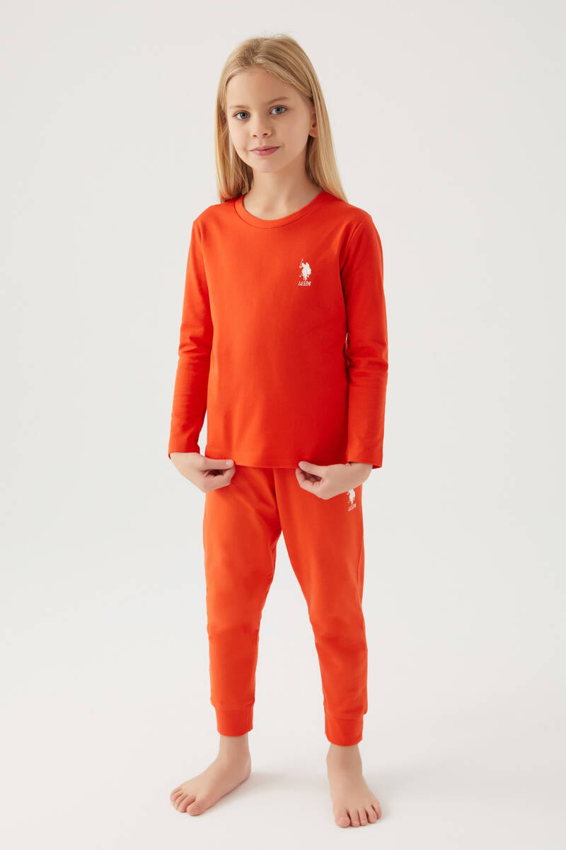 U.S. Polo Assn. Kız Çocuk Turuncu Uzun Kol Pijama Takım U.S. Polo Assn. Kız Çocuk Turuncu Uzun Kol Pijama Takım