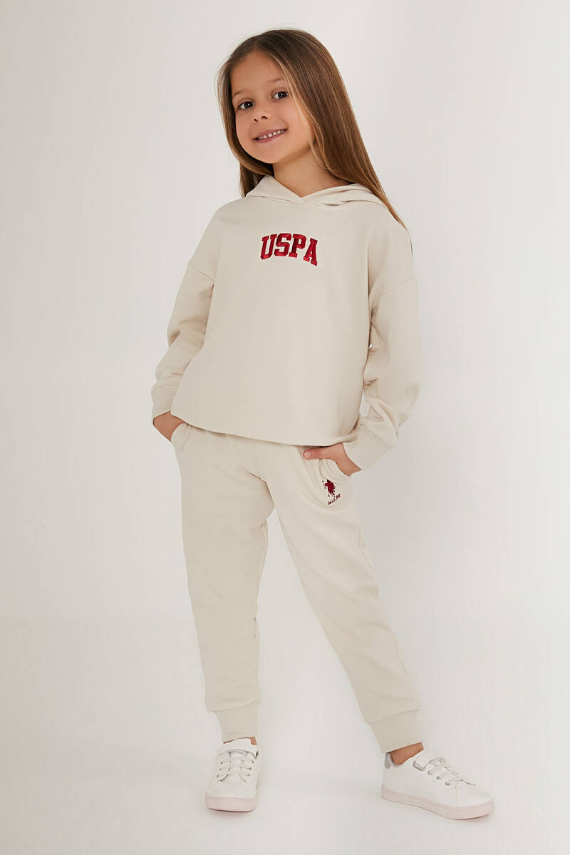 US Polo Assn Kız Çocuk Krem Eşofman Takım US Polo Assn Kız Çocuk Krem Eşofman Takım