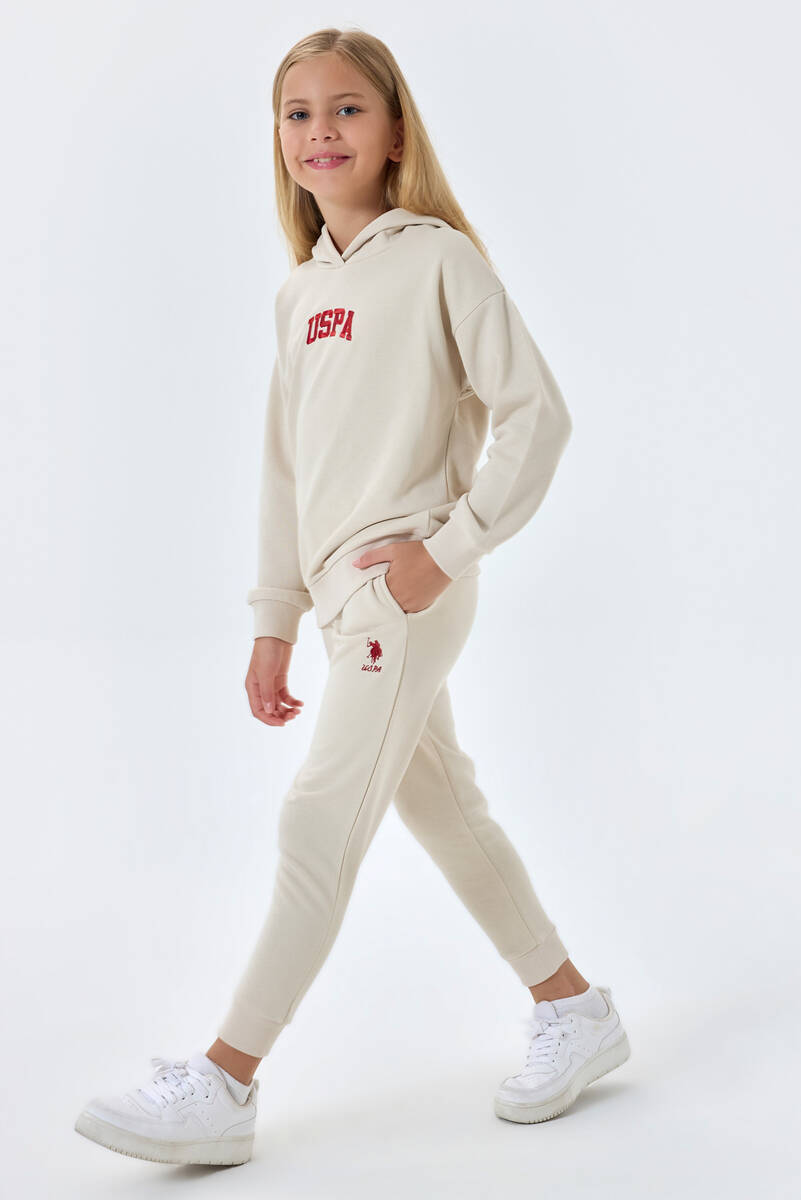 US Polo Assn Kız Çocuk Krem Eşofman Takım US Polo Assn Kız Çocuk Krem Eşofman Takım