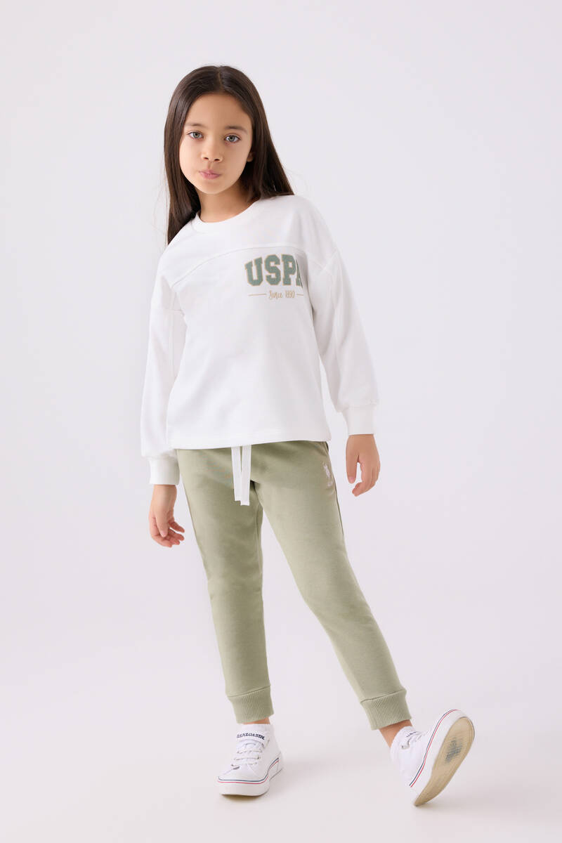 U.S. Polo Assn. Kız Çocuk Beyaz Eşofman Takımı U.S. Polo Assn. Kız Çocuk Beyaz Eşofman Takımı