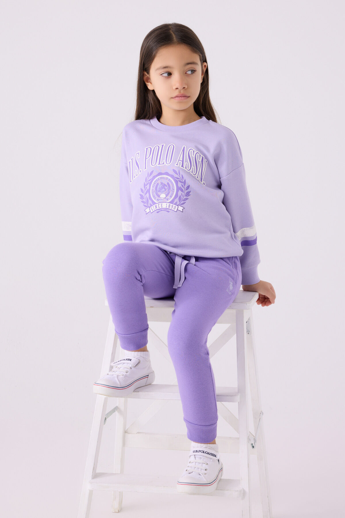 U.S. Polo Assn Kız Çocuk Mor Eşofman Takımı