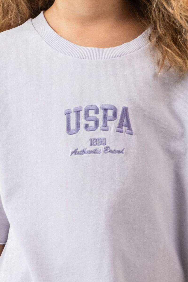 U.S. Polo Assn. Kız Çocuk Bisiklet Yaka Nakışlı Yazlık Regular Fit Pembe Bermuda Takım US2530-C-V1 - 3