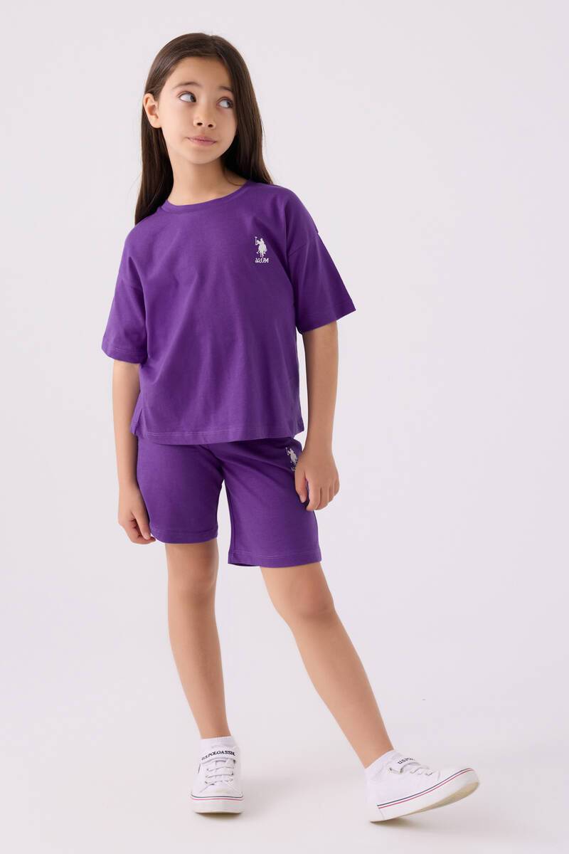 U.S. Polo Assn. Kız Çocuk Mor Bermuda Takım U.S. Polo Assn. Kız Çocuk Mor Bermuda Takım