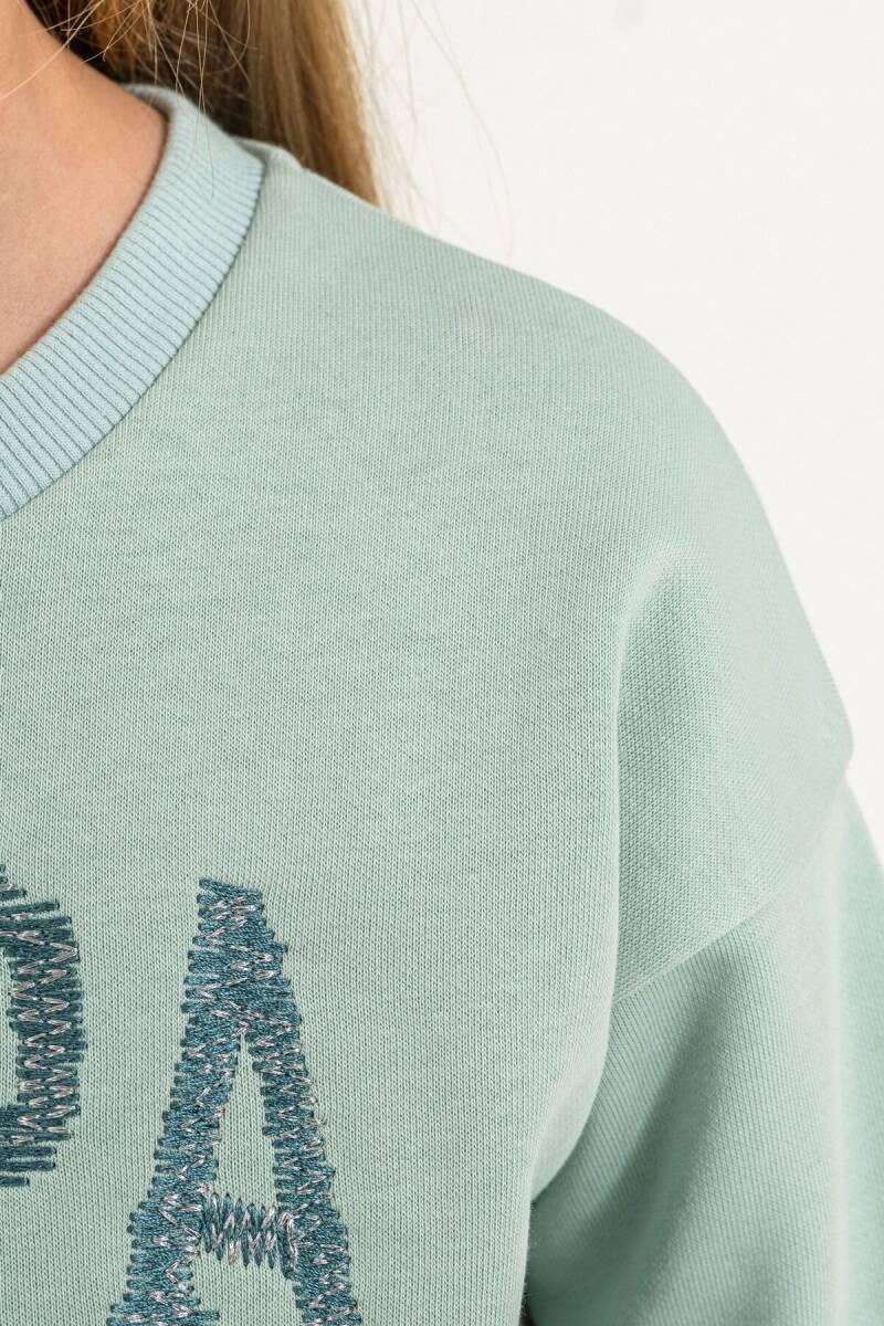 U.S. Polo Assn. Kız Çocuk Nakışlı Yeşil Uzun Kol Eşofman Takımı US2723-C-V2 - 8