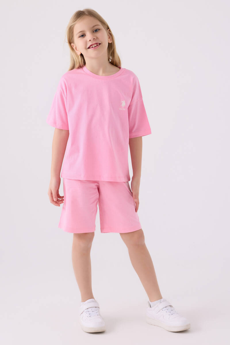 U.S. Polo Assn. Kız Çocuk Pembe Bermuda Takım U.S. Polo Assn. Kız Çocuk Pembe Bermuda Takım