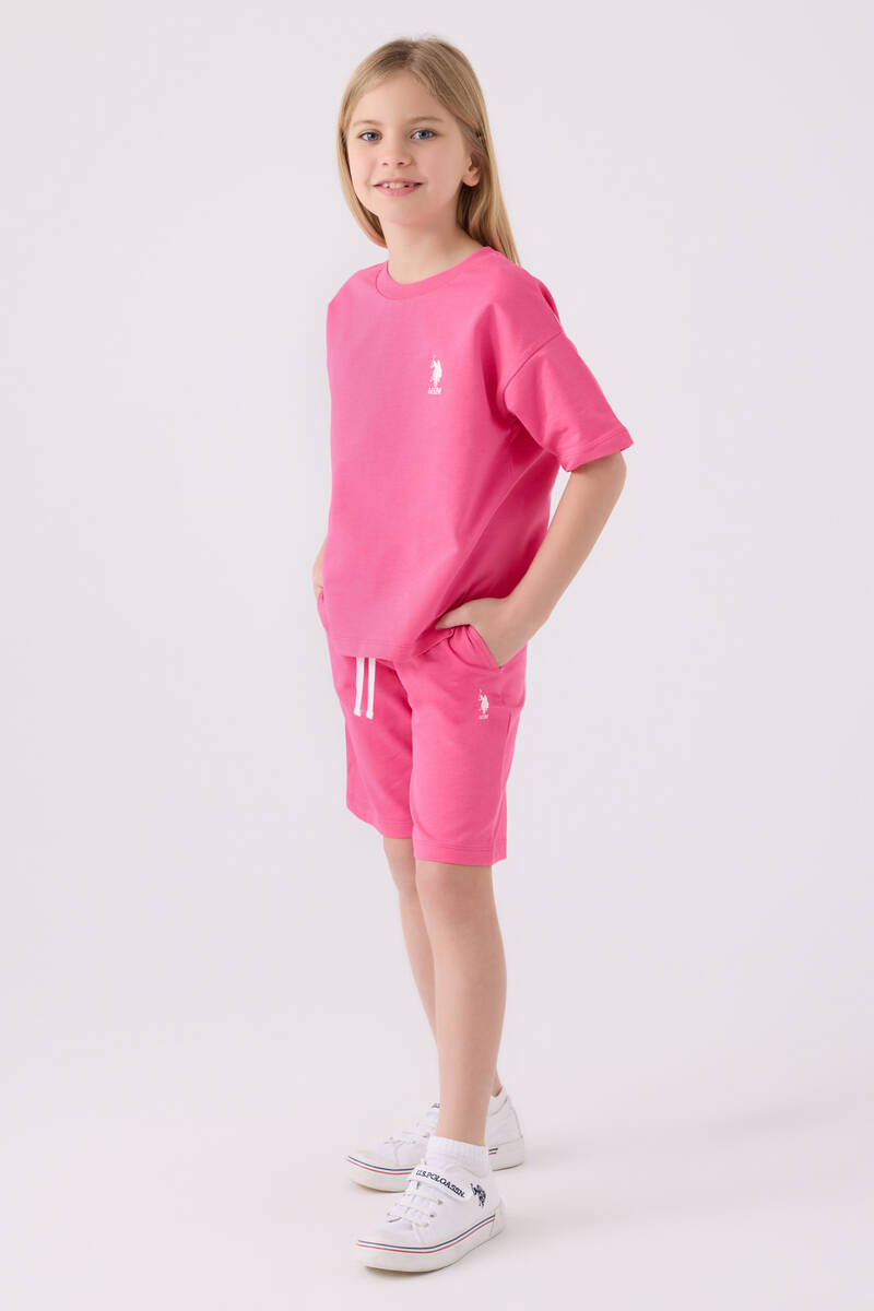 U.S. Polo Assn. Kız Çocuk Pembe Bermuda Takım U.S. Polo Assn. Kız Çocuk Pembe Bermuda Takım