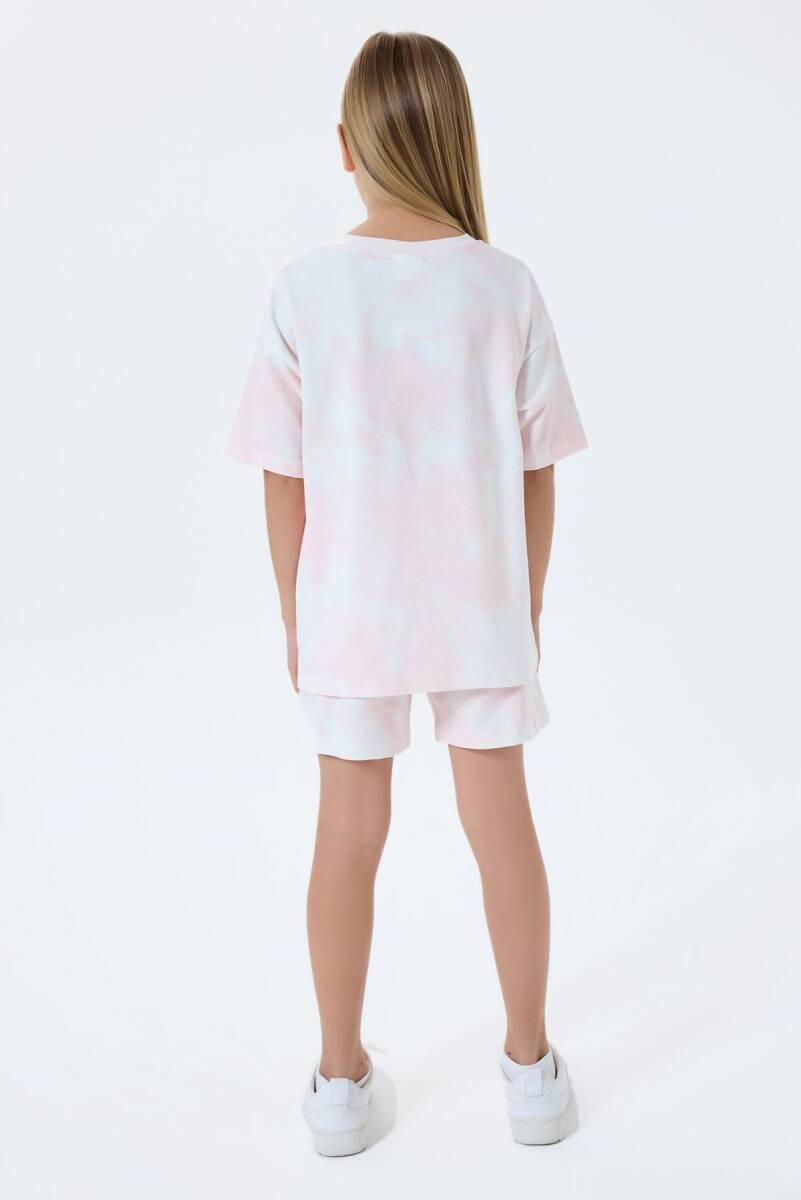 U.S. Polo Assn. Kız Çocuk Bisiklet Yaka Nakışlı Yazlık Regular Fit Pembe Şort Takım US2514-C-V2 - 4