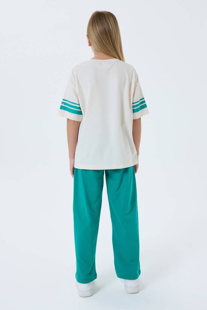 U.S. Polo Assn. Kız Çocuk Bisiklet Yaka Nakışlı Yazlık Regular Fit Yeşil Pijama Takımı US2525-C-V2 - 4