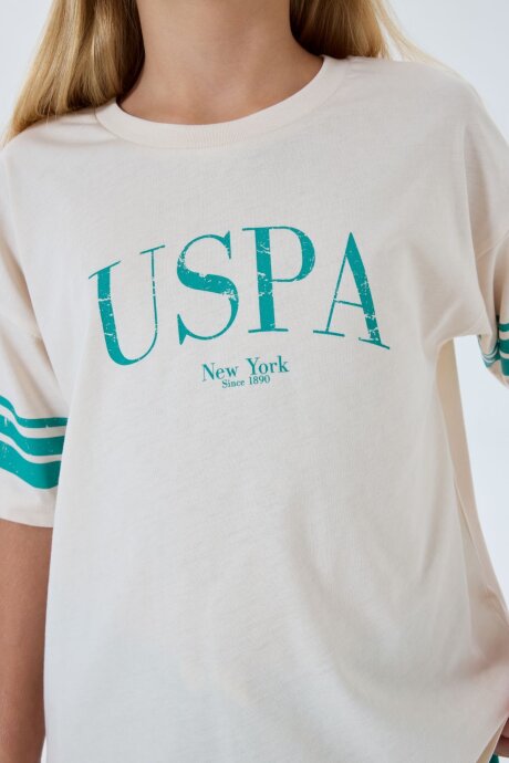U.S. Polo Assn. Kız Çocuk Bisiklet Yaka Nakışlı Yazlık Regular Fit Yeşil Pijama Takımı US2525-C-V2 - 6