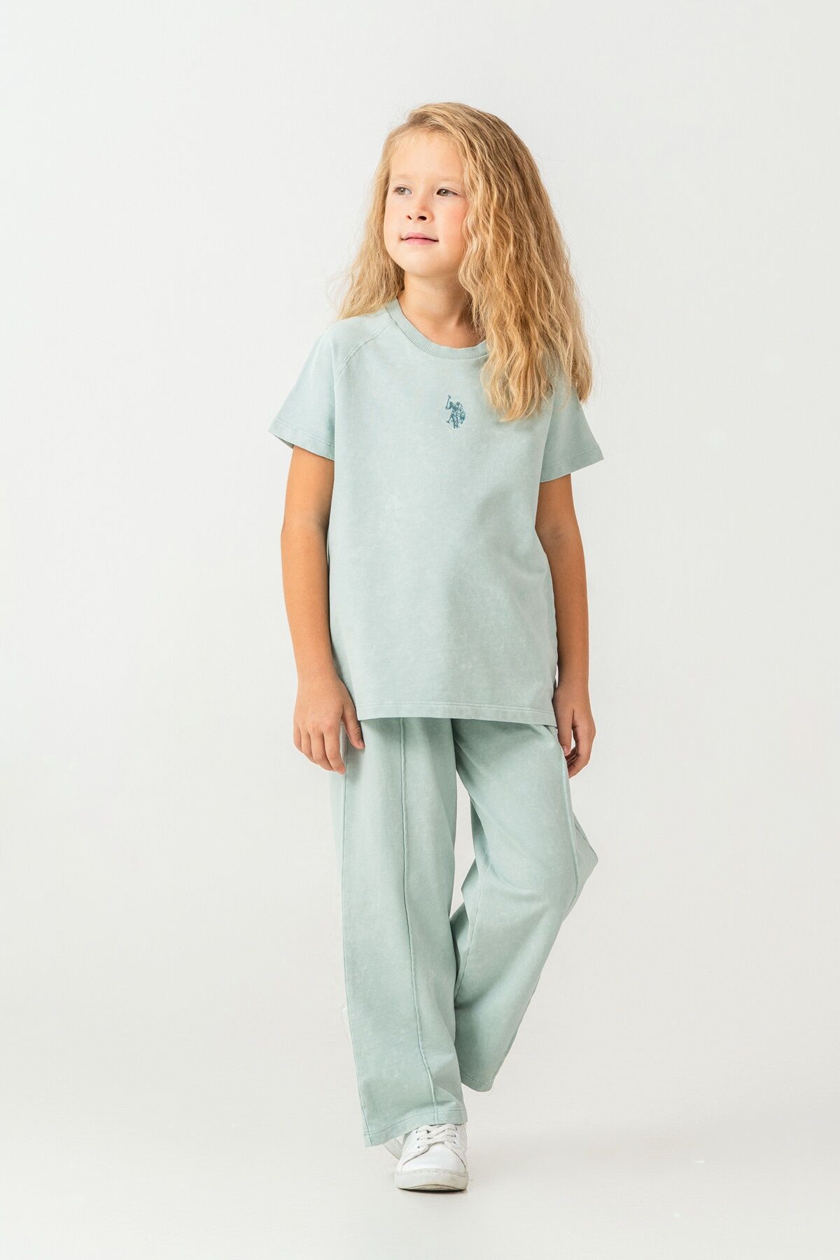 U.S. Polo Assn. Kız Çocuk Yeşil Pijama Takım