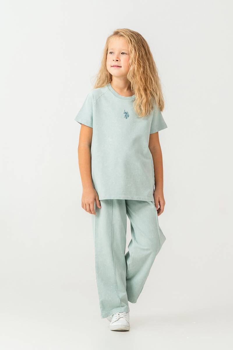 U.S. Polo Assn. Kız Çocuk Yeşil Pijama Takım