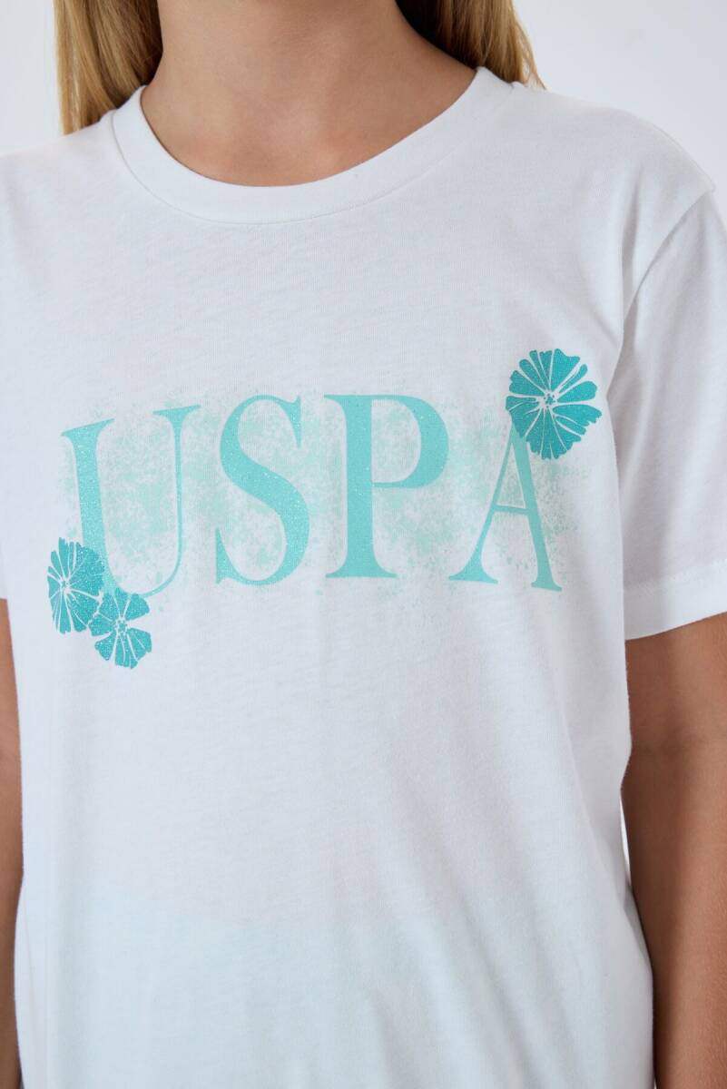 U.S. Polo Assn. Kız Çocuk %100 Pamuk Bisiklet Yaka Nakışlı Yazlık Regular Fit Yeşil Pijama Takımı US2506-C-V2 - 3