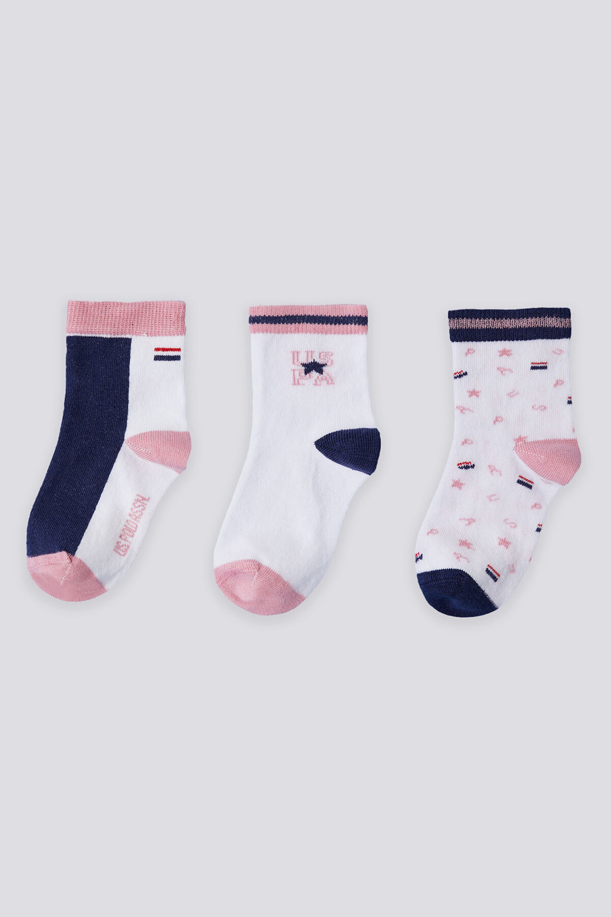 U.S. Polo Assn Kız Bebek Beyaz Çorap
