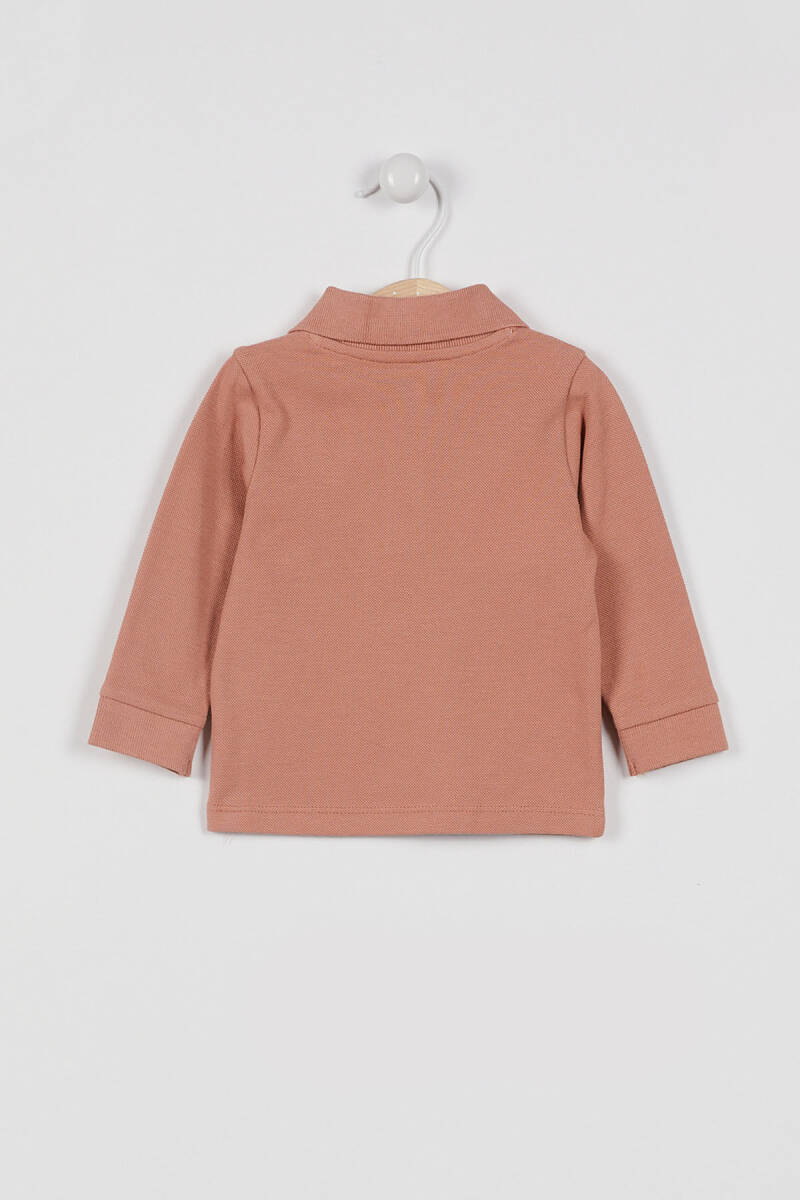 U.S. Polo Assn. Kız Bebek Polo Yaka Baskısız Kışlık Regular Fit Kahverengi T-Shirt USB994-B-V3 - 2