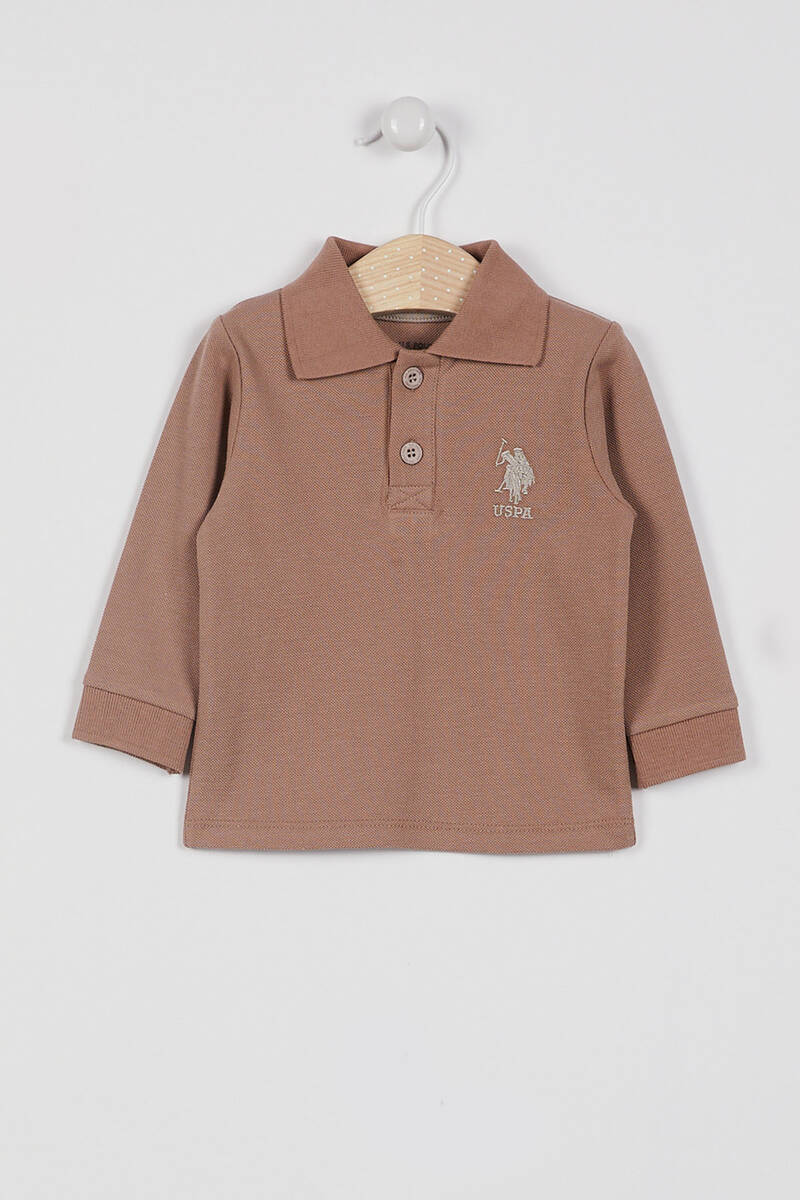 U.S. Polo Assn. Erkek Bebek Kahverengi Tişört U.S. Polo Assn. Erkek Bebek Kahverengi Tişört