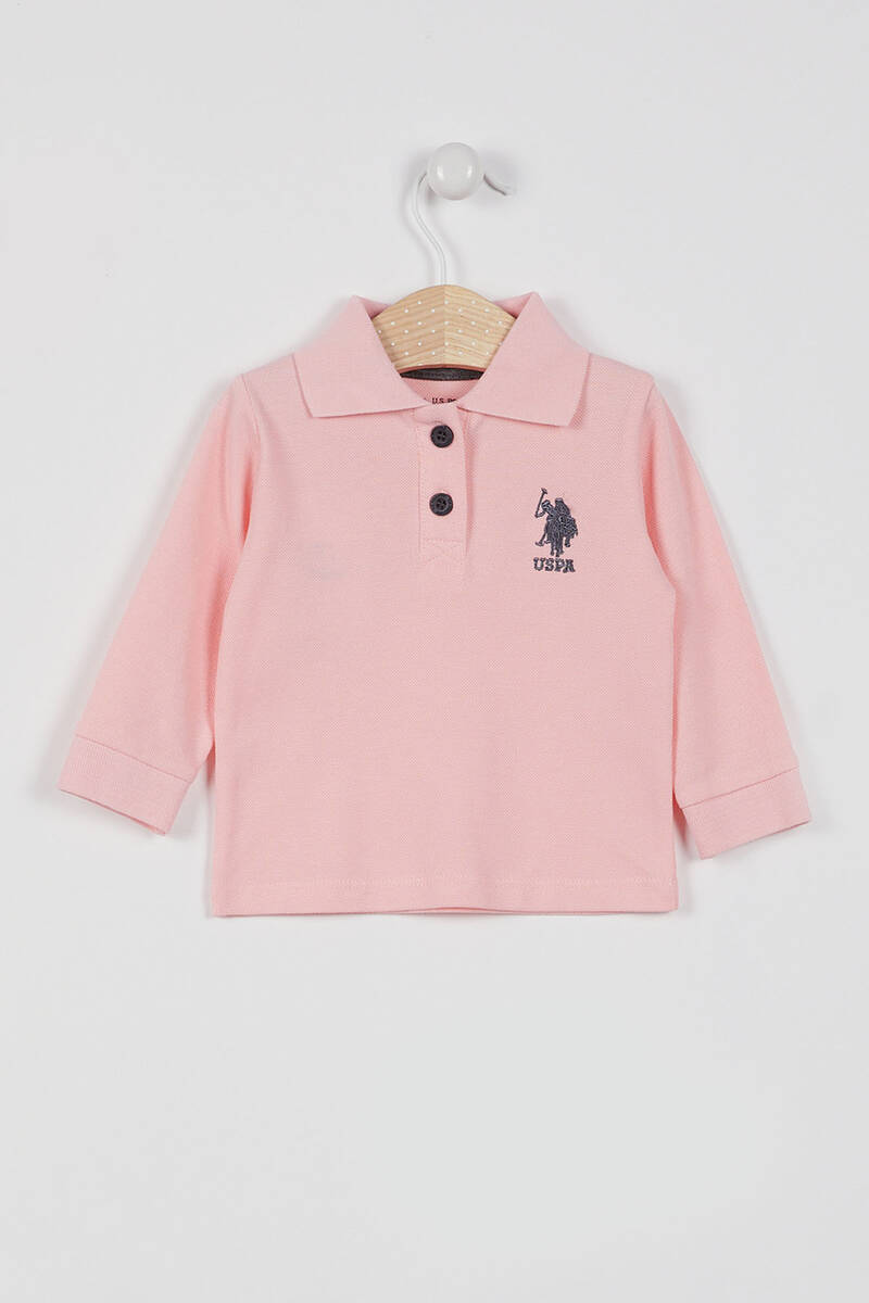 U.S. Polo Assn Lisanslı Classic Somon Bebek Uzun Kol Yakalı Sweatshirt