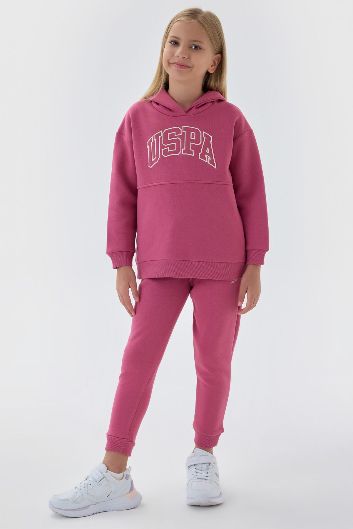 U.S. Polo Assn Kız Çocuk Bordo Eşofman Takımı