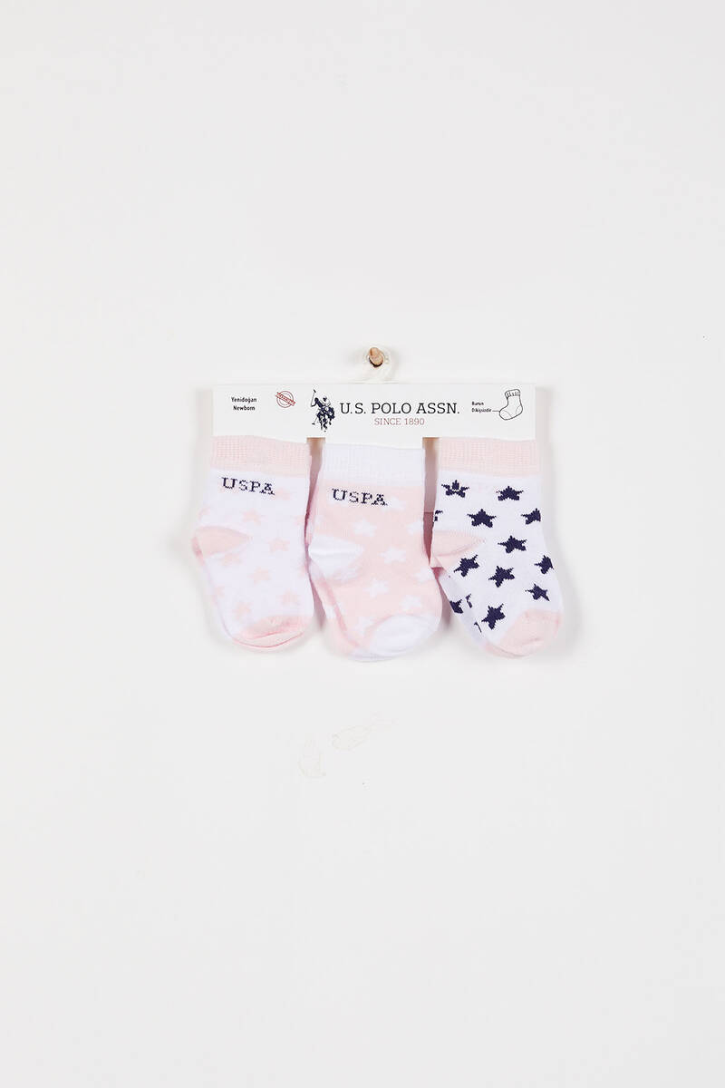 U.S. Polo Assn Bebek Kız Bebek Pembe Çorap