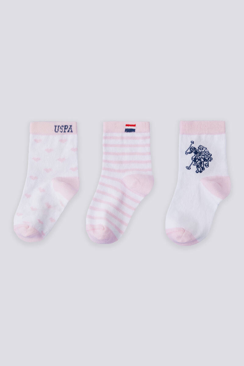 U.S. Polo Assn. Kız Bebek Beyaz Bebek Çorap