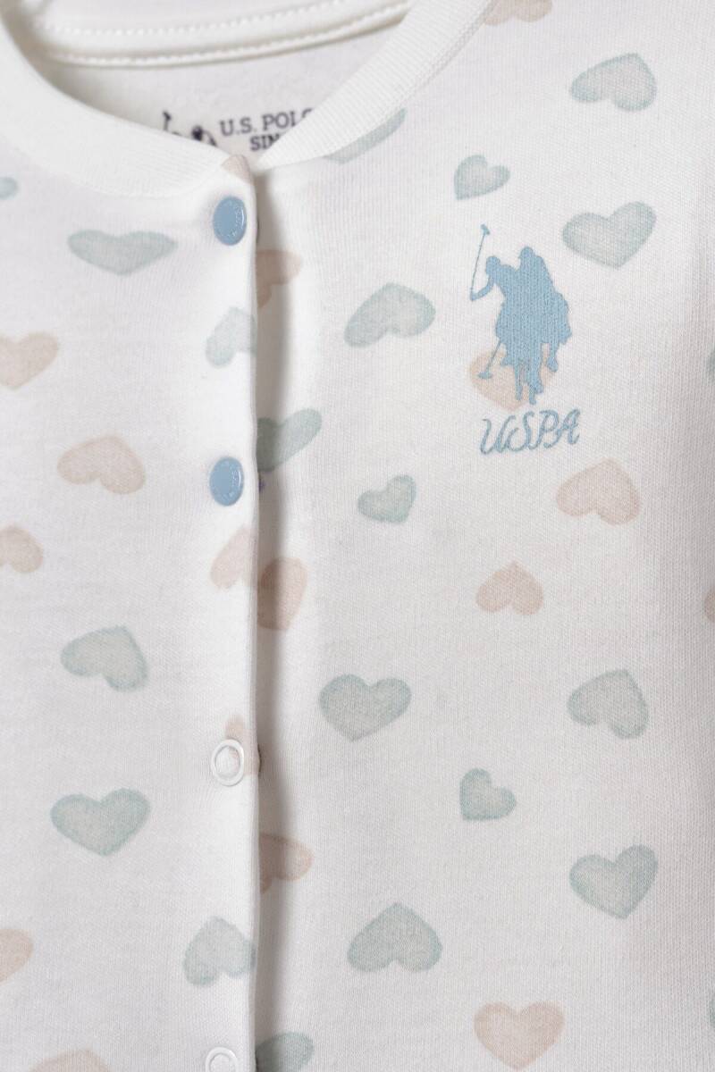 U.S. Polo Assn. Nakışlı Kız Bebek %100 Pamuk Cute Hearts Beyaz Hastane Çıkışı 10’Lu Set USB3200-C-V1 - 7