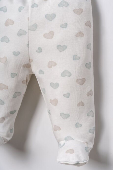 U.S. Polo Assn. Nakışlı Kız Bebek %100 Pamuk Cute Hearts Beyaz Hastane Çıkışı 5’Li Set USB3201-C-V1 - 3