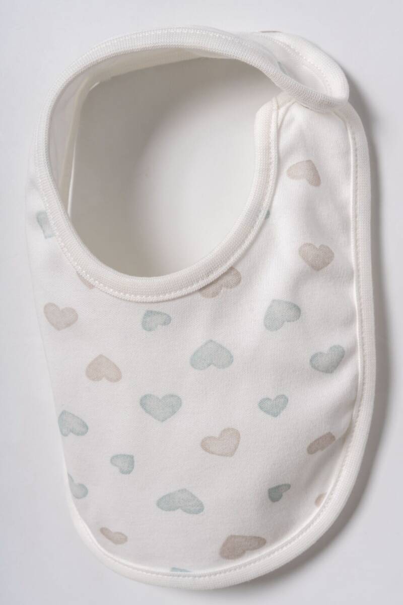 U.S. Polo Assn. Nakışlı Kız Bebek %100 Pamuk Cute Hearts Beyaz Hastane Çıkışı 5’Li Set USB3201-C-V1 - 5